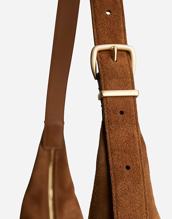 Madewell The Essential Curve Shoulder Bag Aged Cognac