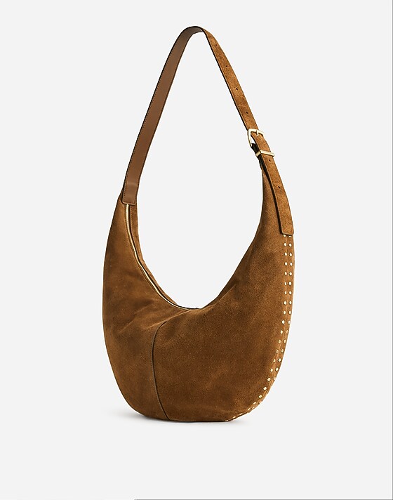 madewell The Essential Curve Shoulder Bag aged cognac