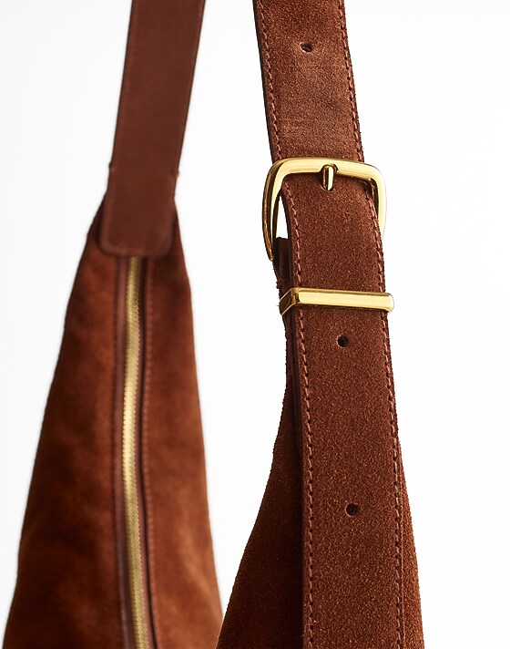 Madewell The Essential Curve Shoulder Bag Soft Mahogany