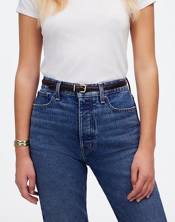Madewell The Essential Skinny Leather Belt Dark Carob