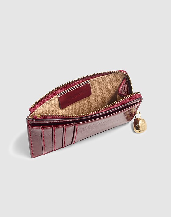 Madewell The Essential Zip Card Case Wallet Cabernet