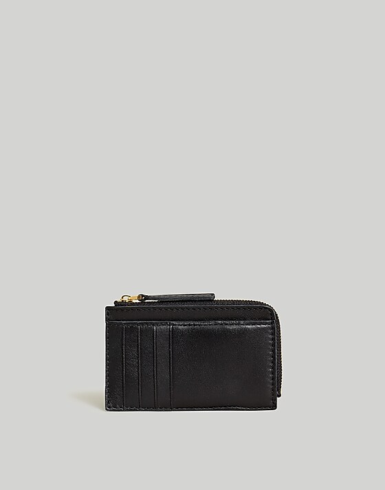 madewell The Essential Zip Card Case Wallet true black