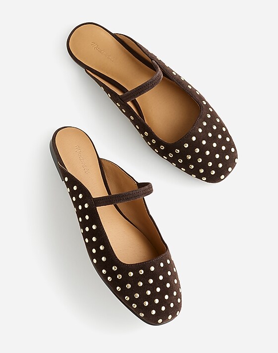 Madewell The Greta Ballet Flat Mule Dark Carob Multi