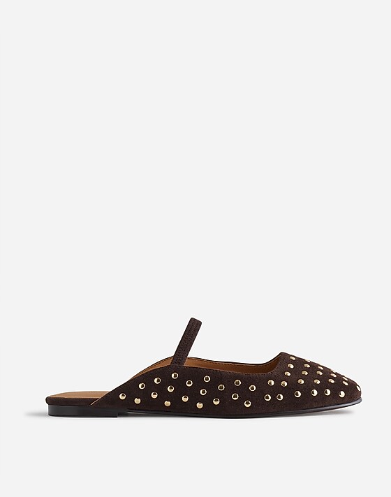madewell The Greta Ballet Flat Mule dark carob multi
