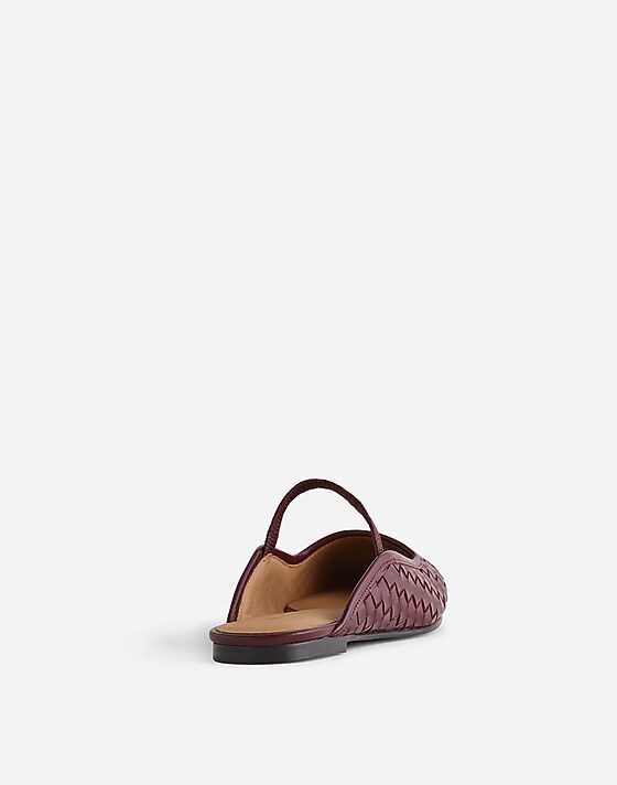 Madewell The Greta Ballet Flat Mule Deep Merlot Weave