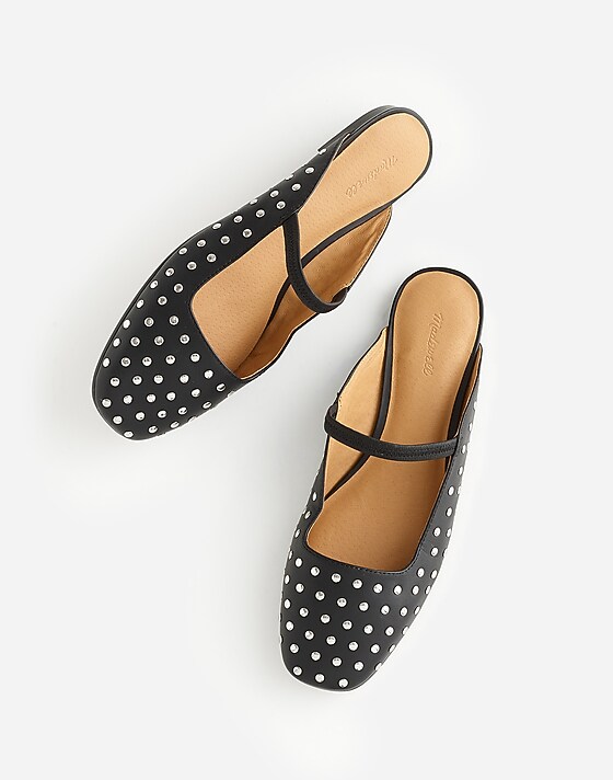 Madewell The Greta Ballet Flat Mule True Black Multi