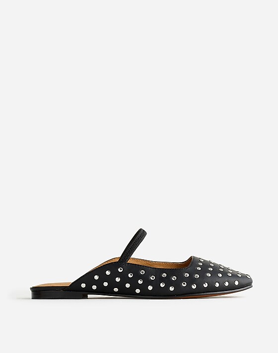 madewell The Greta Ballet Flat Mule true black multi
