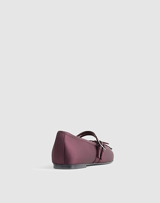 Madewell The Greta Double-Strap Ballet Flat Dark Plum