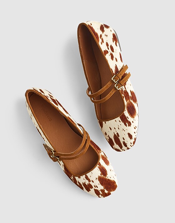 Madewell The Greta Double-Strap Ballet Flat Russet Multi