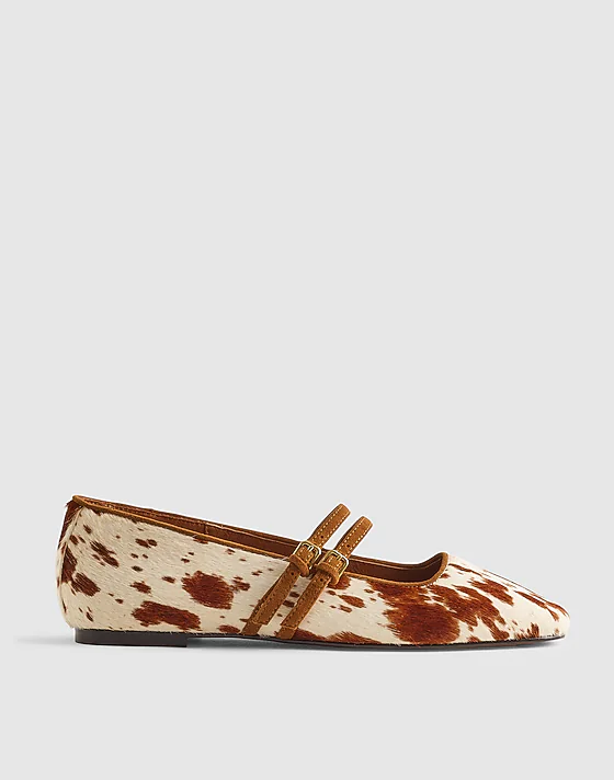 madewell The Greta Double-Strap Ballet Flat russet multi