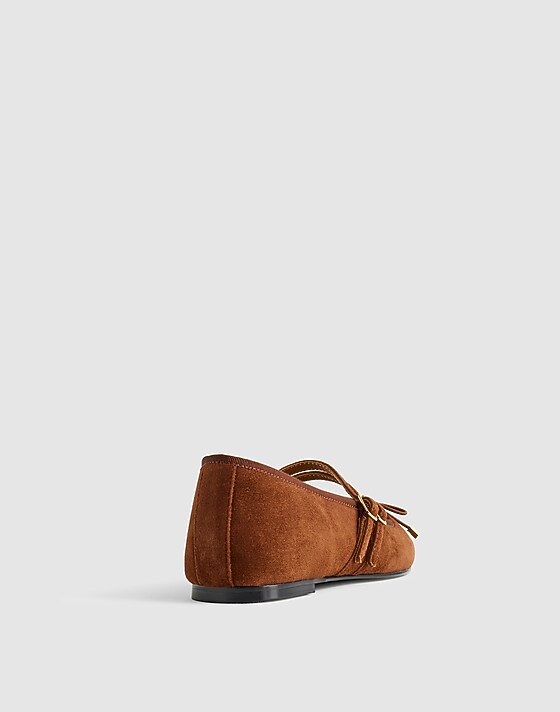 Madewell The Greta Double-Strap Ballet Flat Soft Mahogany