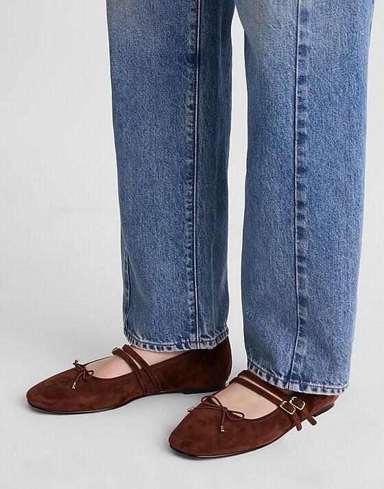 Madewell The Greta Double-Strap Ballet Flat Soft Mahogany
