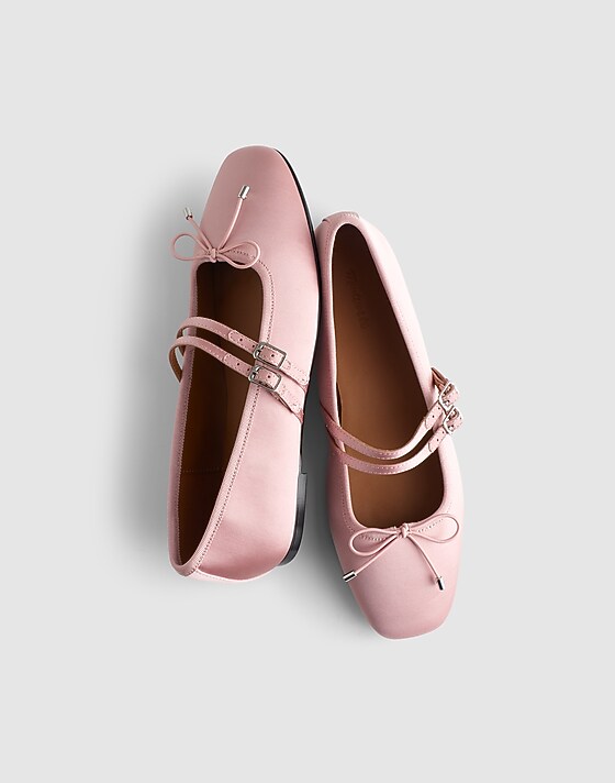 Madewell The Greta Double-Strap Ballet Flat Wisteria Dove