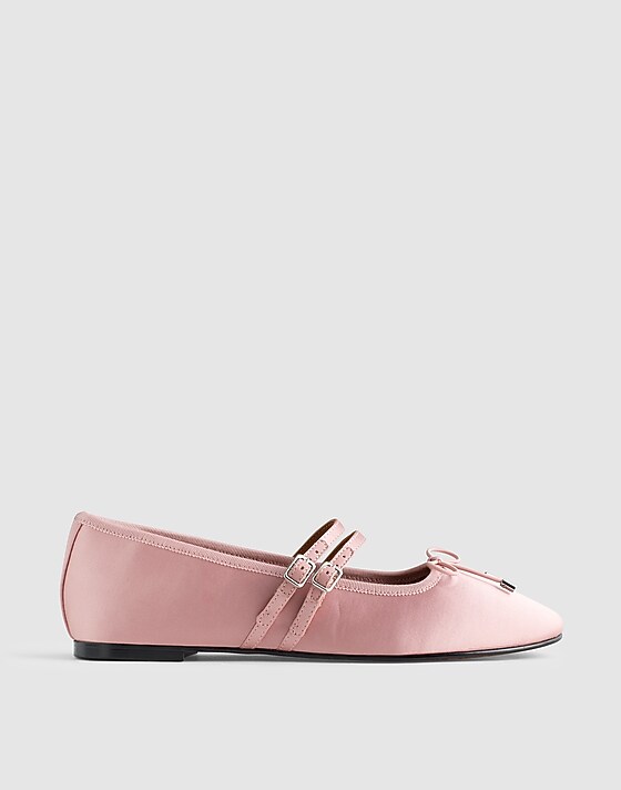 madewell The Greta Double-Strap Ballet Flat wisteria dove