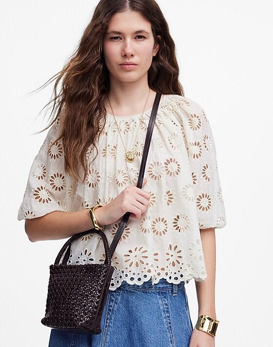 Madewell The Handwoven Cane Mini Bag Southwestern Clay