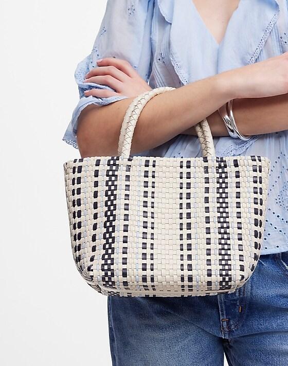 Madewell The Handwoven Mini Tote Dusty Redwood Multi