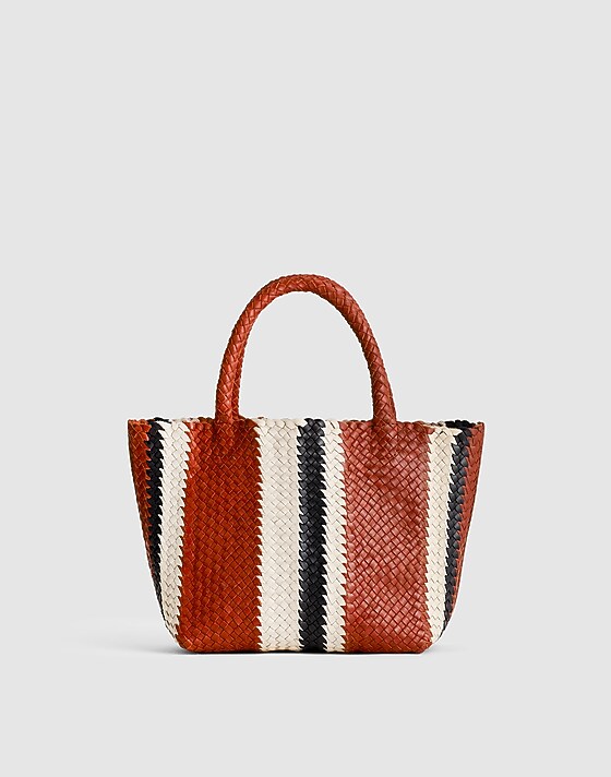 madewell The Handwoven Mini Tote dusty redwood multi
