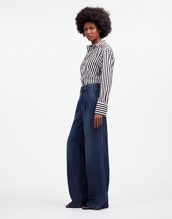 Madewell The Harlow Wide-Leg Jean: Airy Denim Edition Fieldale Wash