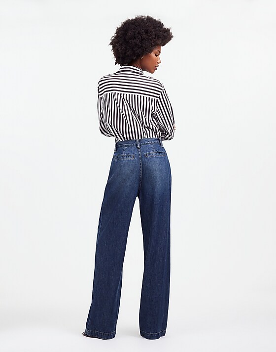 Madewell The Harlow Wide-Leg Jean: Airy Denim Edition Fieldale Wash