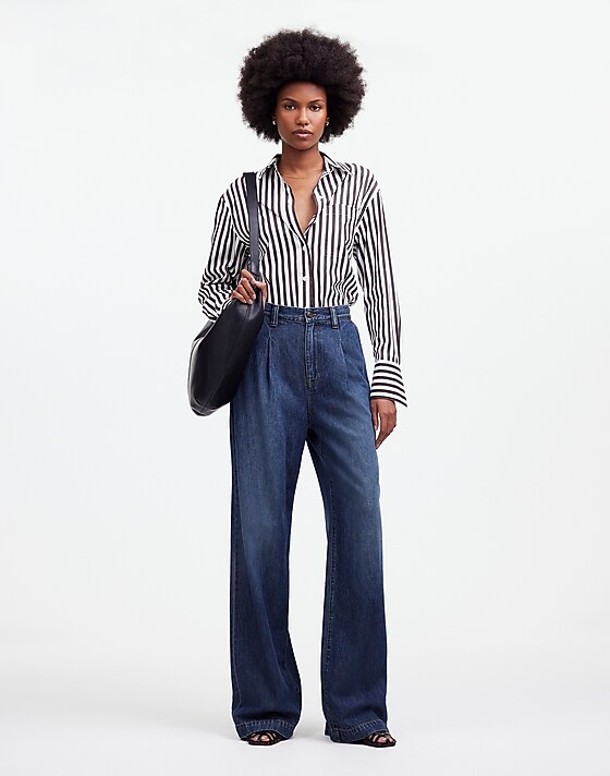 madewell The Harlow Wide-Leg Jean: Airy Denim Edition fieldale wash