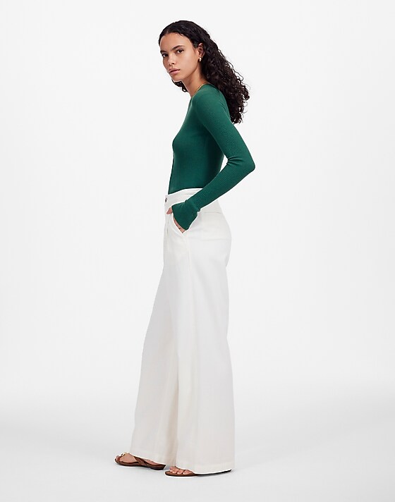 Madewell The Harlow Wide-Leg Jean: Airy Denim Edition Vintage Canvas