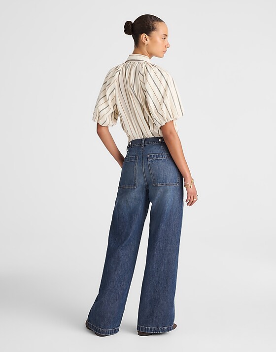 Madewell The Low-Slung Baggy Jean In Airy Denim Lindewood Wash