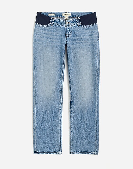madewell The Maternity Side-Panel Dean Easy Straight Jean: Airy Denim Edition northridge wash