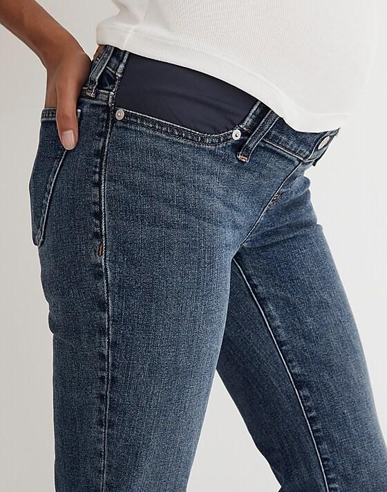 Madewell The Maternity Side-Panel Kick Out Crop Jeans In Arlen Wash Arlen Wash