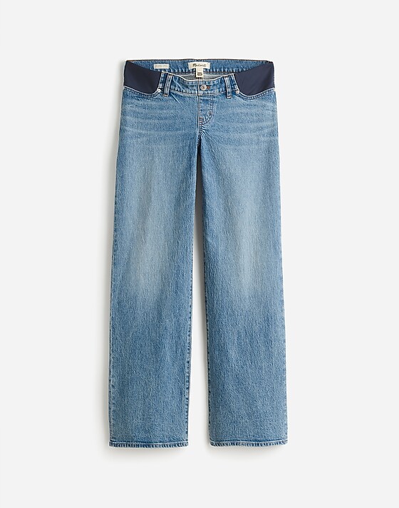 madewell The Maternity Side-Panel Perfect Vintage Wide-Leg Jean in Enmore Wash enmore wash