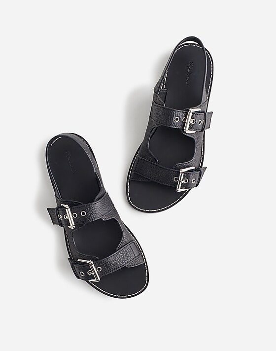 Madewell The Maude Double Strap Slingback Sandal True Black