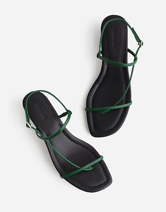 Madewell The Maycie Asymmetric T-Strap Sandal Golf Green