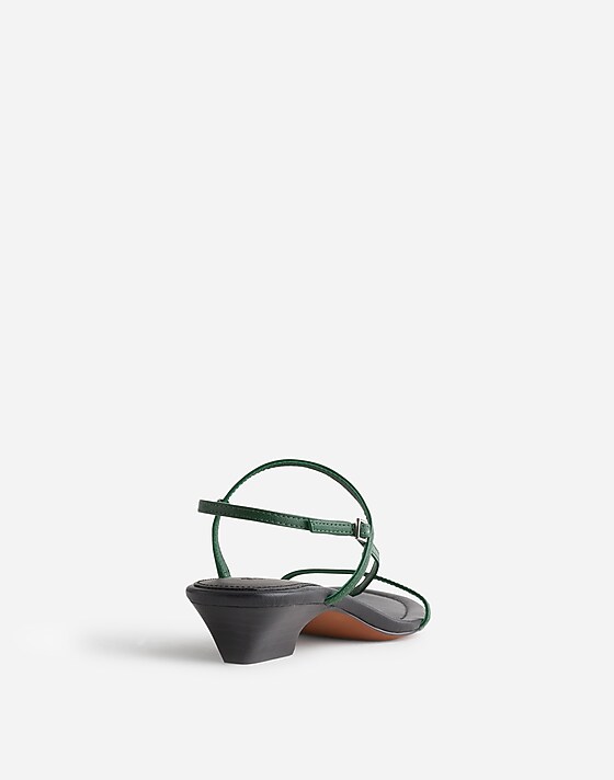 Madewell The Maycie Asymmetric T-Strap Sandal Golf Green