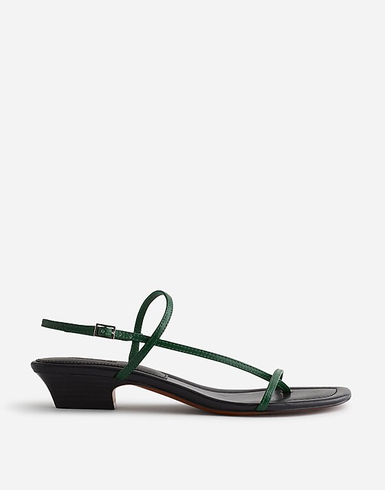 madewell The Maycie Asymmetric T-Strap Sandal golf green