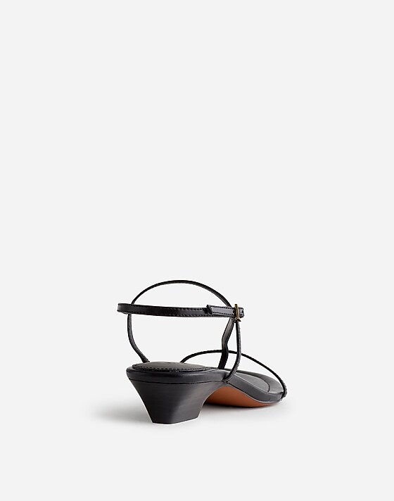 Madewell The Maycie Asymmetric T-Strap Sandal True Black