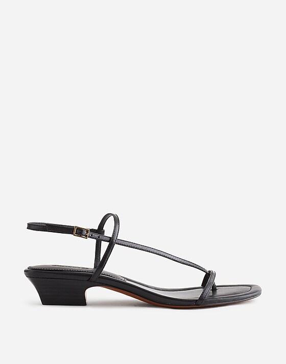 madewell The Maycie Asymmetric T-Strap Sandal true black