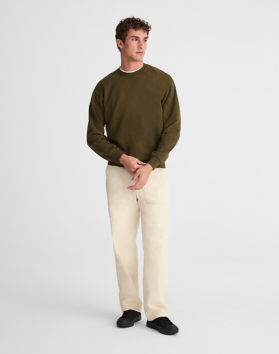 Madewell The McCarren Midweight Crewneck Sweatshirt Expedition Green