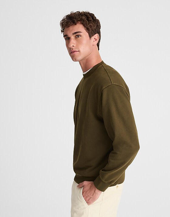 Madewell The McCarren Midweight Crewneck Sweatshirt Expedition Green