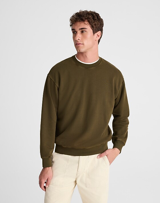madewell The McCarren Midweight Crewneck Sweatshirt expedition green
