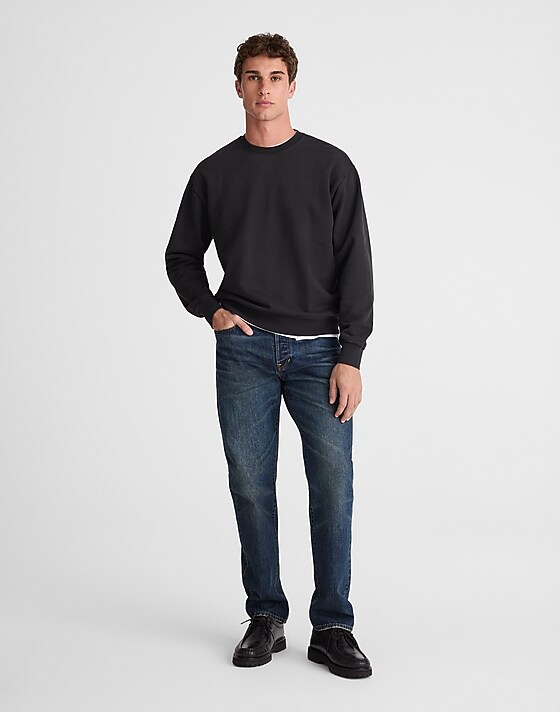 Madewell The McCarren Midweight Crewneck Sweatshirt True Black