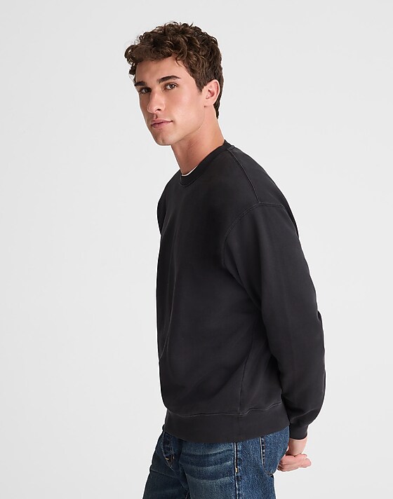 Madewell The McCarren Midweight Crewneck Sweatshirt True Black