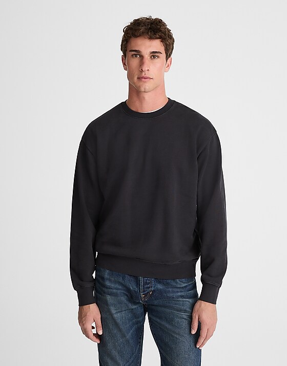 madewell The McCarren Midweight Crewneck Sweatshirt true black