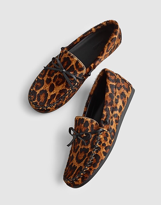 Madewell The Meadow Whipstitched Driver Caramel Multi