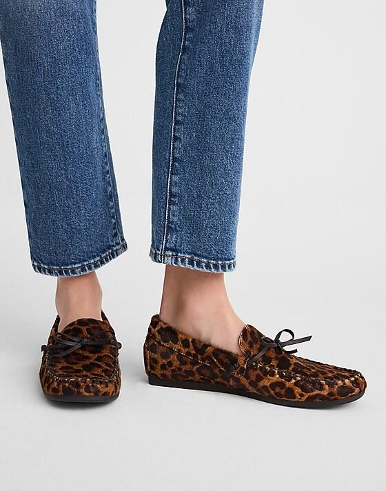 Madewell The Meadow Whipstitched Driver Caramel Multi