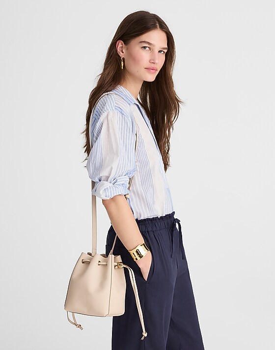 Madewell The Mini Drawstring Crossbody Bucket Bag Harvest Moon