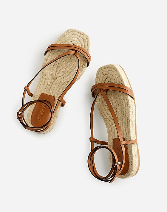 Madewell The Mira Espadrille Thong Sandal Burnt Sienna