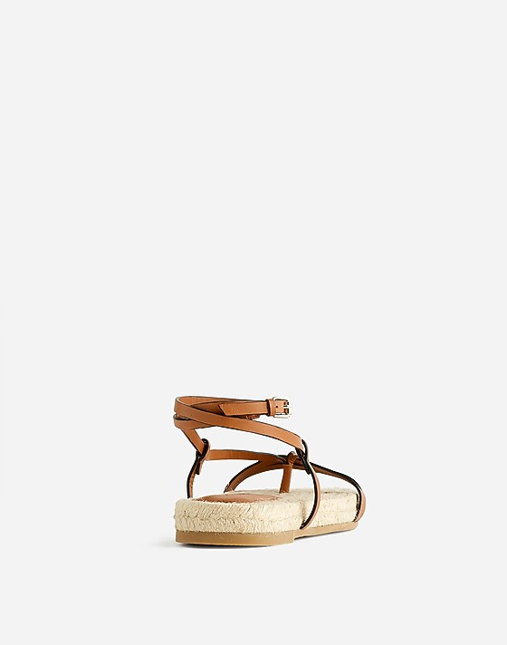 Madewell The Mira Espadrille Thong Sandal Burnt Sienna