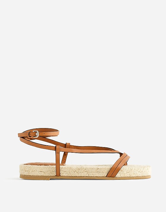 madewell The Mira Espadrille Thong Sandal burnt sienna