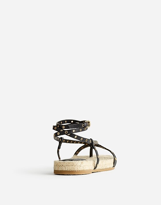 Madewell The Mira Espadrille Thong Sandal True Black
