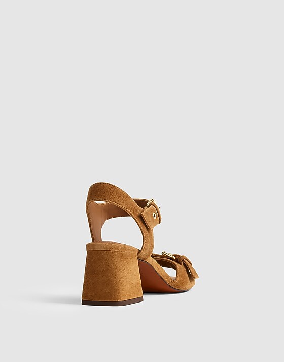 Madewell The Neeka Ankle-Strap Heeled Sandal Dried Acorn