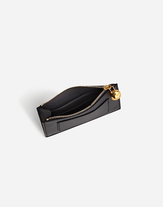 Madewell The Organic Hardware Zip Card Case True Black